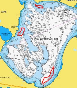 Lake Winnie walleye map